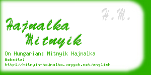 hajnalka mitnyik business card